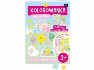 Kolorowanka Wielkanoc A4 16 Wielkanocna z naklejkami i wycinankami