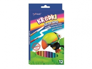 Kredki szkolne BAMBINO cieralne 12 kolorw