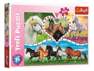 Puzzle  200 TREFL Piêkne konie