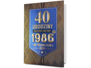 Kartka urodzinowa PAN DRAGON HM 200-3628 "40" 1986 - Edycja limitowana
