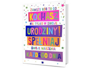 Kartka urodzinowa PAN DRAGON HM 200-2904 "Zawsze rób to co kochasz"