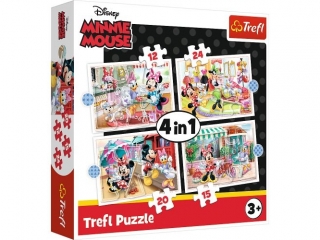 Puzzle "4w1" TREFL Minnie z przyjaciółmi