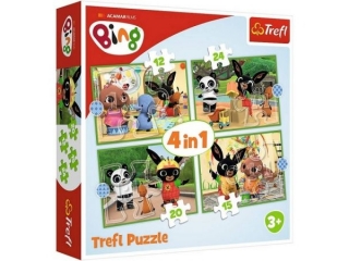 Puzzle "4w1" TREFL Bing - Wesoły dzień Binga
