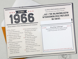 Kartka urodzinowa PAN DRAGON HM 200-3630 "60" 1966 - Edycja limitowana