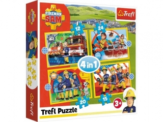 Puzzle "4w1" TREFL Pomocny strażak Sam