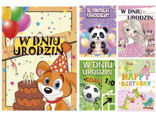 Laurka z brokatem B6B 117x167 z kopert  POL-MAK Urodziny dziecice B6B_URDZIE_754