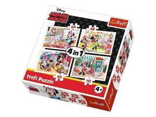 Puzzle "4w1" TREFL Minnie z przyjaciółmi