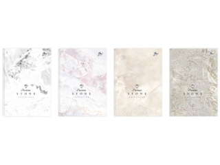 Brulion A5 96k. INTERDRUK Metalic stone, kratka
