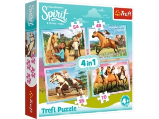 Puzzle "4w1" TREFL Spirit - Popołudniowa przejażdżka