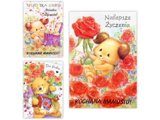 Kartki karnet DELTA B5 XXL Dzie� Matki z�ocona