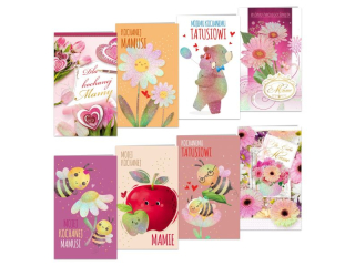 Kartki karnet DELTA DL Dzie� Matki brokatowana