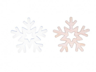 Śnieżynki dekoracja 12szt. 3cm mix