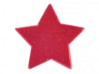 Gwiazda drewniana 2,5cm czerwona