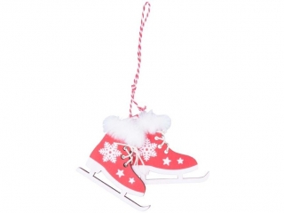 ywy drewniany czerwony 6,5cm zawieszka