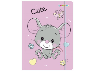 Teczka z gumk� A4 ST.MAJEWSKI 300 g/m2 - MOUSE, Myszka