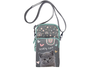 Torebka na smartfona PASO LOVELY CAT PP26CS-210 18x10,5x3,5