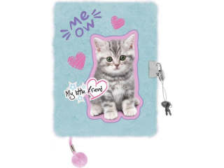 Pami�tnik z k��dk� "w�ochacz" A5 96 kartek MY LITTLE FRIEND, MINT KITTY
