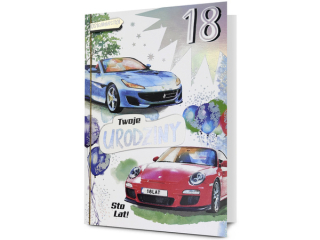 Kartki karnet PAN DRAGON HM 200-3575  18-te Urodziny