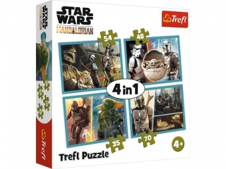Puzzle   "4w1" TREFL Star Wars - Mandalorian i jego ¶wiat