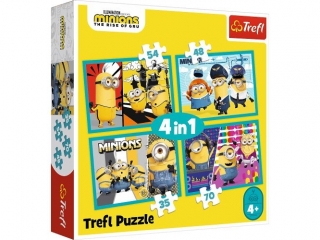 Puzzle "4w1 TREFL Wesoły świat Minionków