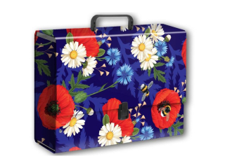 Teczka z r�czk� B4 JUMBO PENMATE T 0125 Maki, folia Mat nierysuj�ca