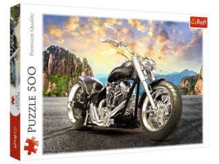 Puzzle  500 TREFL Czarny motocykl