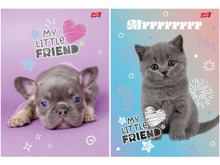 Zeszyt A4 32 kartki krata okadka laminowana 70 g/m2 MY LITTLE FRIEND