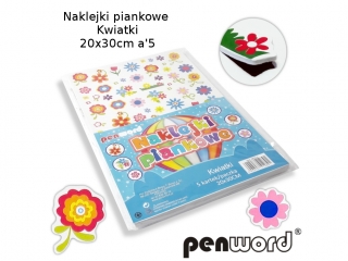 NAKLEJKI PIANKOWE NPS-2 KWIATKI 20X30 a5