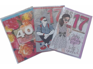 Laurka z cyframi na gbkach exclusive B6GE 117x167 z kopert POL-MAK MIX PROMO Urodziny Nastolatki + 30-40