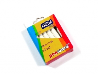 Kreda szkolna biała PENWARD 12szt. MF1233