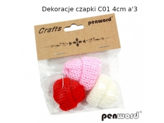 DEKORACJE CZAPKI C01 4cm a3