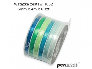 Wstążka zestaw PENWORD H052 6mm x 4m x 6 szt.