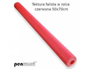 Tektura falista PENWORD w rolce 50x70cm - czerwona