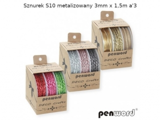 SZNUREK S10 METALIZOWANY 3mm x 1,5m a3