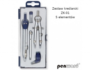 Zestaw kreślarski PENWORD ZK-01 5 elementów