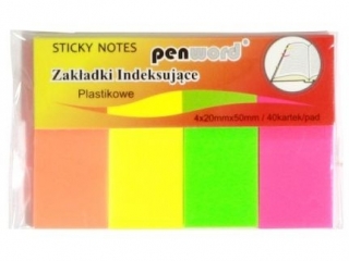 Zakadki indeksujce PENWORD ZI-41 plastikowe 4x40 20mmx50mm