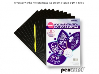 WYDRAPYWANKA HOLOGRAMOWA A5 SREBRNA T?CZA a10 +2rylce