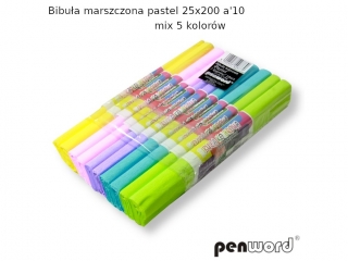 BIBUA MARSZCZONA PASTEL 25x200 a10 MIX 5 KOLORW
