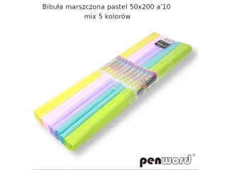 BIBUA MARSZCZONA PASTEL 50x200 a10 MIX 5 KOLORW