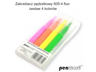 ZAKRELACZ PDZELKOWY 605-4 FLUO ZESTAW 4 KOLORW