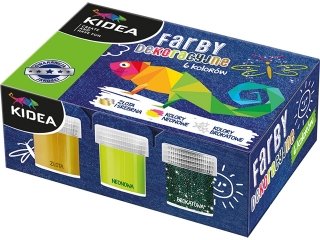 Farby dekoracyjne KIDEA 6 kolorów 20ml