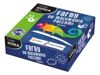 Farby do malowania palcami KIDEA 4szt. 35ml