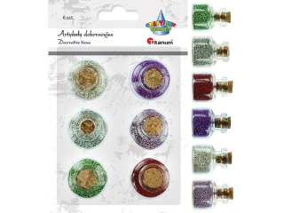 Kuleczki dekoracyjne w fiolkach TITANUM 6 kolor�w