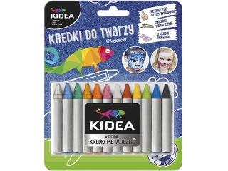 Kredki do twarzy KIDEA 12 kolorów x 2,5g