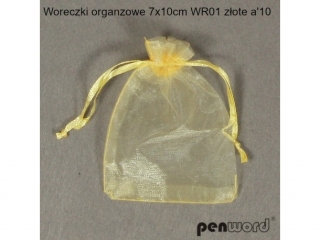 WORECZKI ORGANZOWE 7x10cm WR01 Z�OTE a10