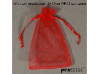 WORECZKI ORGANZOWE 10x15cm WR02 CZERWONE a10