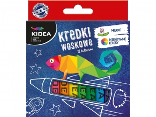 Kredki woskowe KIDEA 12 kolorów