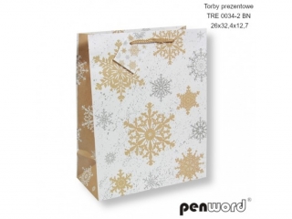 TORBY PREZENTOWE TRE 0034-2 BN 26x32.4x12.7cm [opakowanie=12szt]