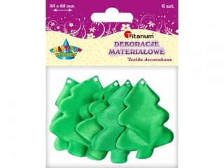 Dekoracje materiałowe TITANUM Chionki 6szt. 6,5cm