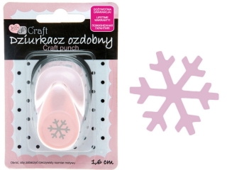 Dziurkacz ozdobny DPCRAFT 1,6cm Śnieżynka 4